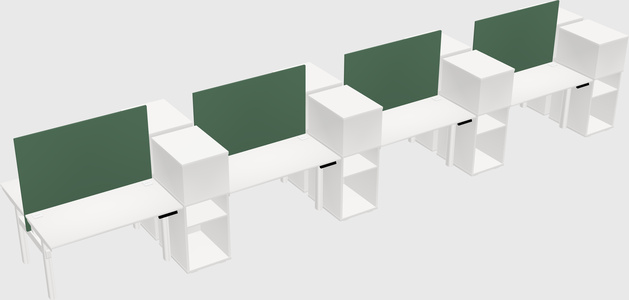 Shared electric desk + cabinet