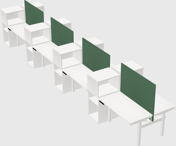 Shared electric desk + cabinet