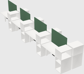 Shared electric desk + cabinet