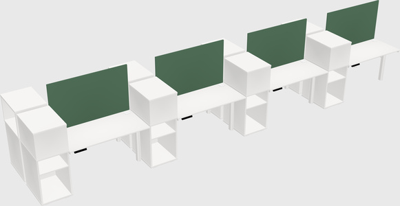Shared electric desk + cabinet