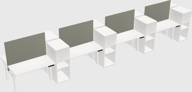 Shared electric desk + cabinet