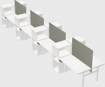 Shared electric desk + cabinet