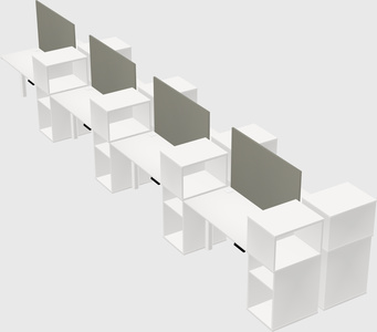 Shared electric desk + cabinet