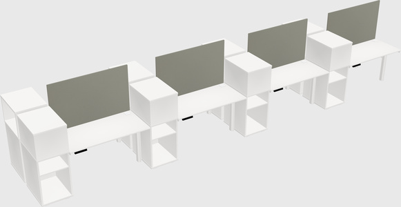 Shared electric desk + cabinet