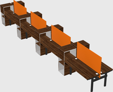 Shared electric desk + cabinet