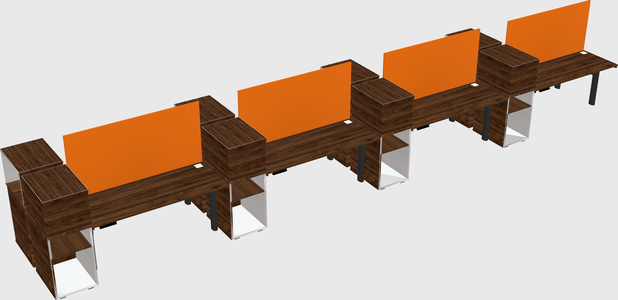 Shared electric desk + cabinet