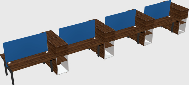 Shared electric desk + cabinet