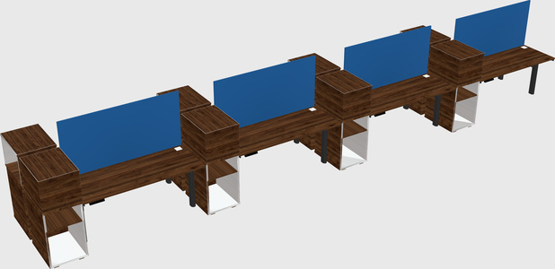 Shared electric desk + cabinet