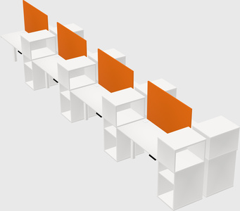 Shared electric desk + cabinet