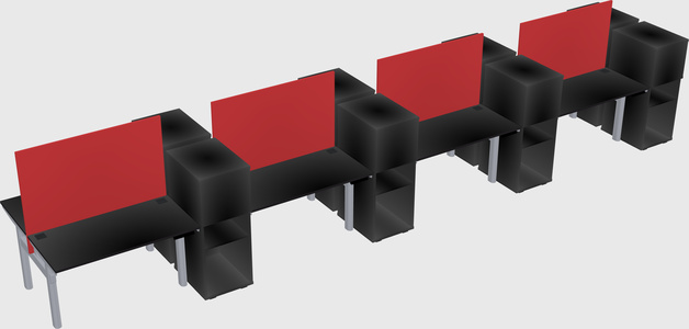 Shared electric desk + cabinet