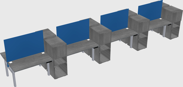 Shared electric desk + cabinet