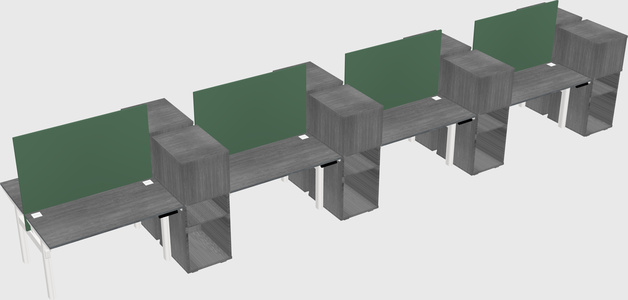 Shared electric desk + cabinet