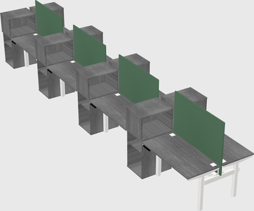 Shared electric desk + cabinet