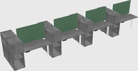 Shared electric desk + cabinet
