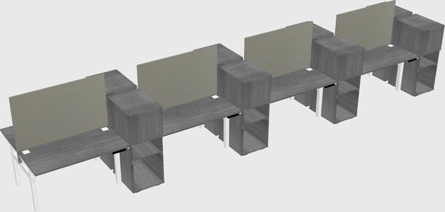 Shared electric desk + cabinet