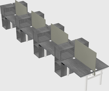 Shared electric desk + cabinet