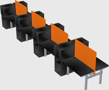 Shared electric desk + cabinet