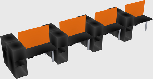 Shared electric desk + cabinet