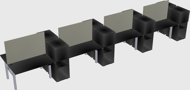 Shared electric desk + cabinet