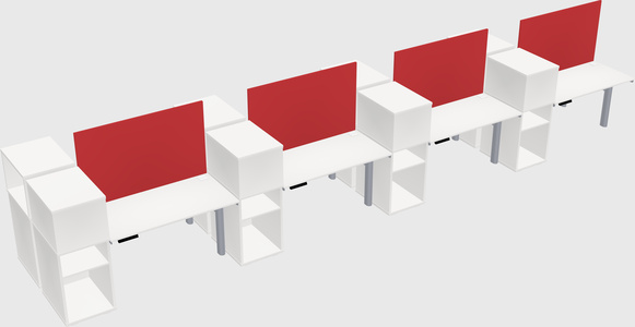 Shared electric desk + cabinet
