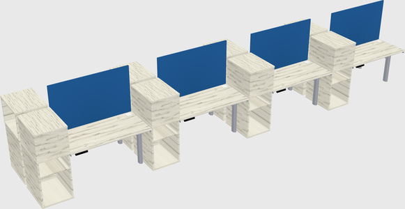 Shared electric desk + cabinet