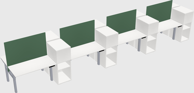 Shared electric desk + cabinet