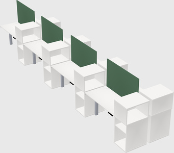 Shared electric desk + cabinet