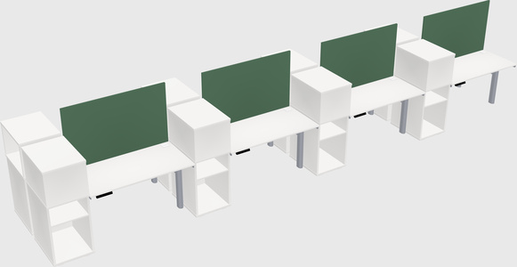 Shared electric desk + cabinet
