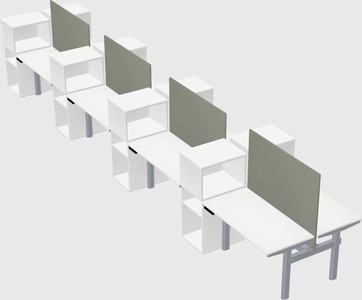 Shared electric desk + cabinet