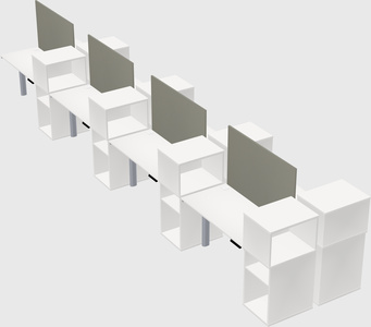 Shared electric desk + cabinet