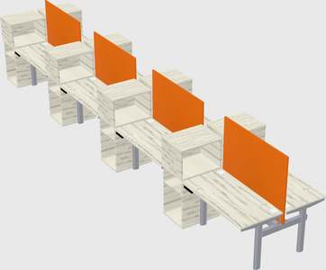 Shared electric desk + cabinet