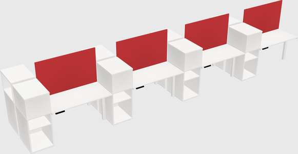 Shared electric desk + cabinet