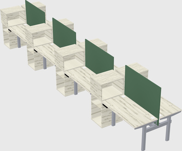 Shared electric desk + cabinet