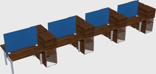 Shared electric desk + cabinet