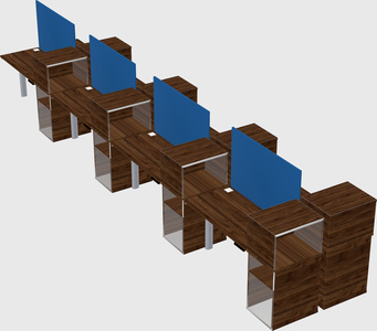 Shared electric desk + cabinet