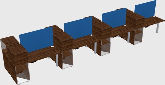 Shared electric desk + cabinet