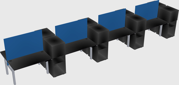 Shared electric desk + cabinet