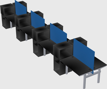 Shared electric desk + cabinet