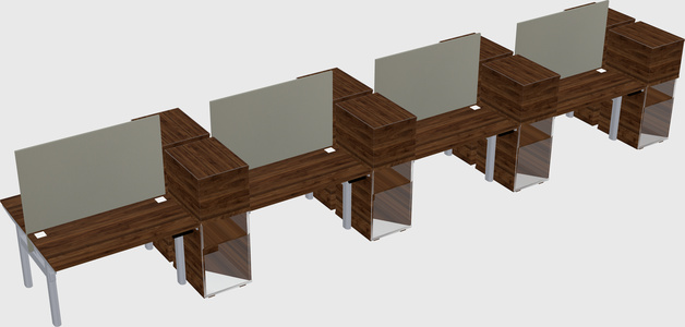 Shared electric desk + cabinet