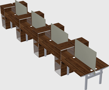 Shared electric desk + cabinet