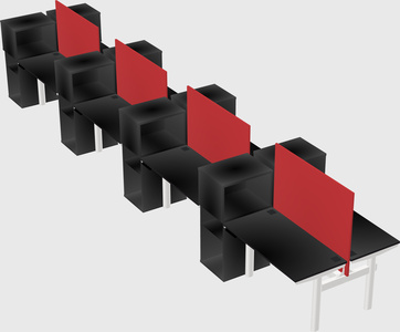Shared electric desk + cabinet