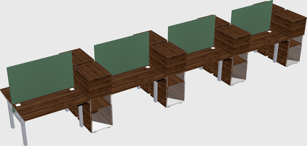 Shared electric desk + cabinet