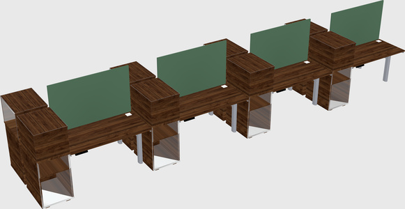 Shared electric desk + cabinet