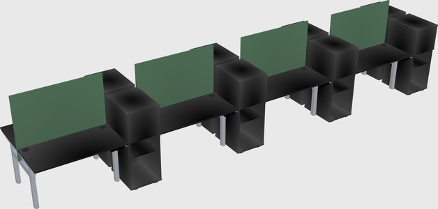 Shared electric desk + cabinet