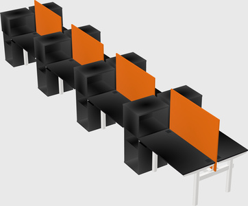 Shared electric desk + cabinet