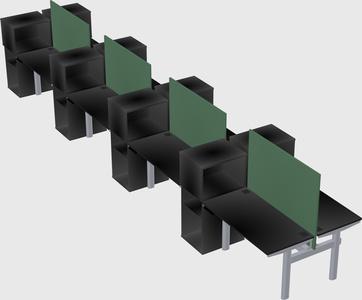 Shared electric desk + cabinet
