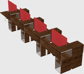 Shared electric desk + cabinet