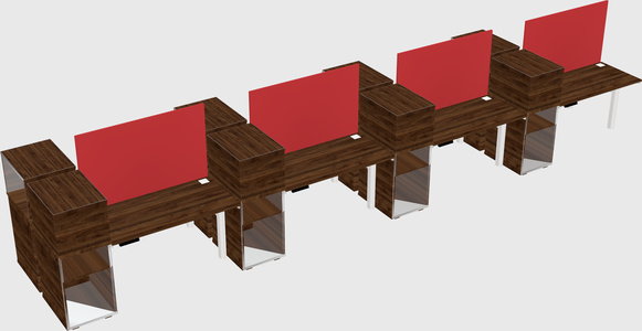 Shared electric desk + cabinet