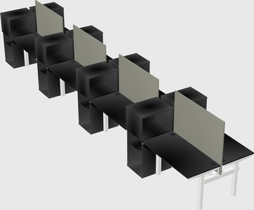 Shared electric desk + cabinet