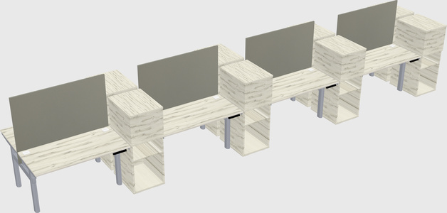 Shared electric desk + cabinet